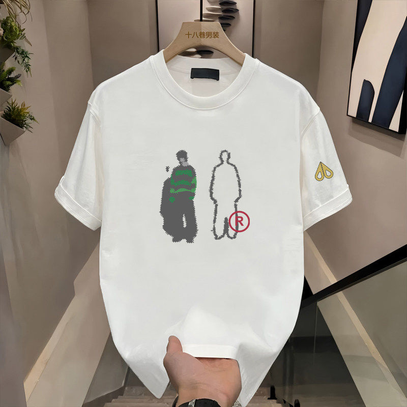 剪刀四季新款卡通印花短袖T恤男女同款宽松型圆领百搭休闲上衣潮