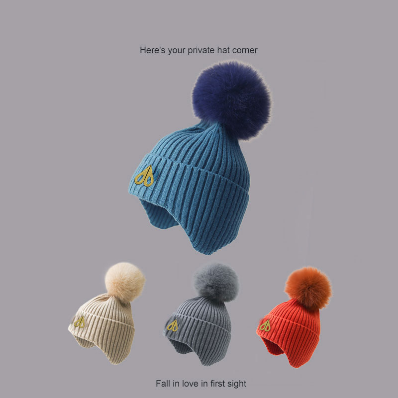 剪刀四季帽子毛球针织毛线帽秋冬保暖护耳韩版百搭时尚男女同款潮