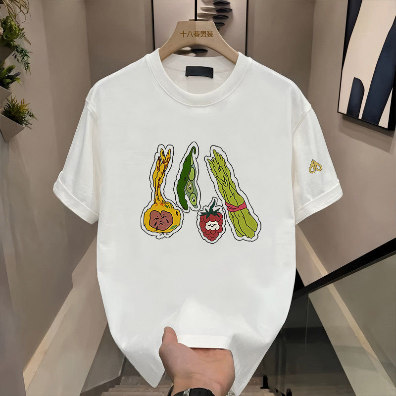 剪刀四季【官网】新款印花短袖T恤男女情侣同款宽松百搭上衣