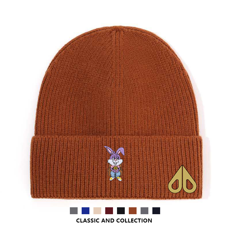 剪刀四季MOOSE韩版时尚百搭简约男女同款秋冬大头围保暖针织帽潮