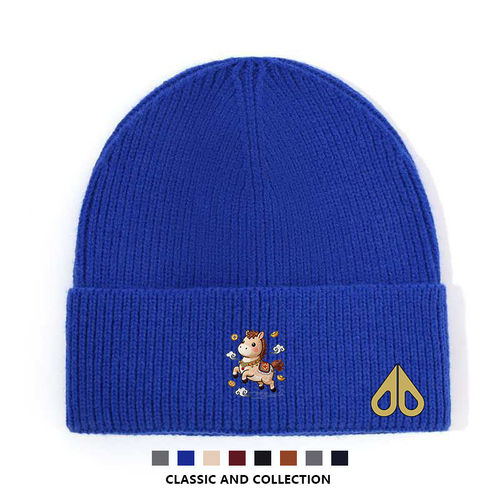 剪刀四季时尚时尚简约百搭针织帽男女通用保暖毛线帽弯檐百搭款潮