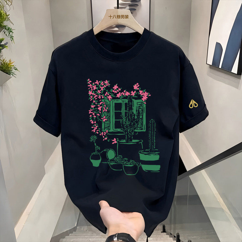 剪刀四季卡通风印花短袖T恤男女宽松型设计感潮牌上衣春夏季新款