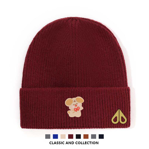 剪刀四季2026韩版时尚休闲百搭可爱小熊简约显脸小秋冬针织帽潮