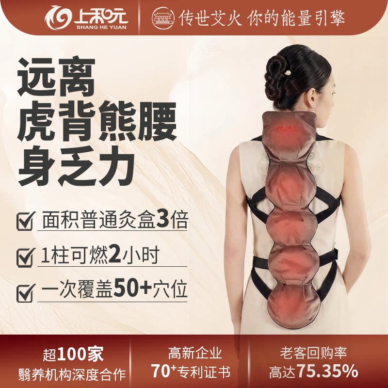 上和元长龙灸龙骨灸艾灸盒随身灸家用无烟艾灸柱肩颈督脉晒背神器