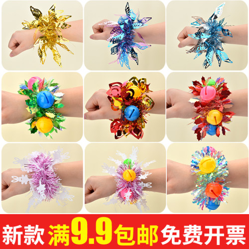 六一元旦表演出皮筋运动会手腕花