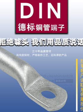 DIN德标46253端子DIN25-8/35-10/50-8/70-8-10铜管端子 电缆接头