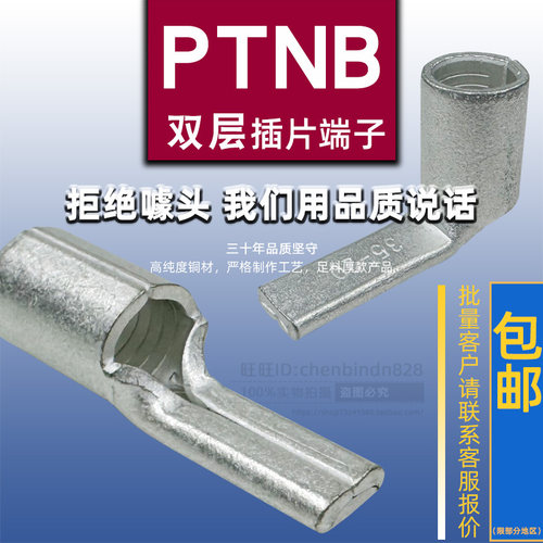 PTNB16-13/25-15紫铜扁形裸端子