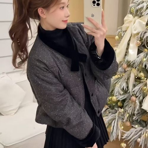 烫砖短款羽绒服女冬季2025新款