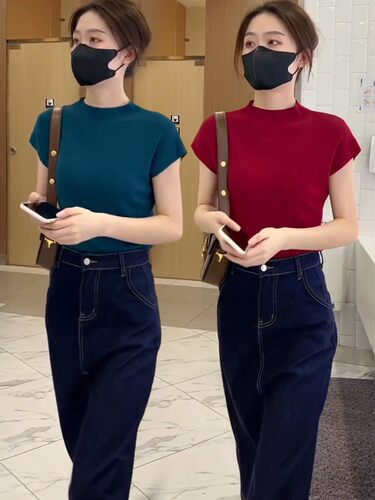 薄款冰丝短袖T恤女夏季2025新款