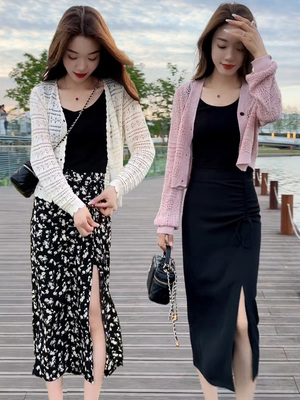 碎花a字半身裙女小个子夏季