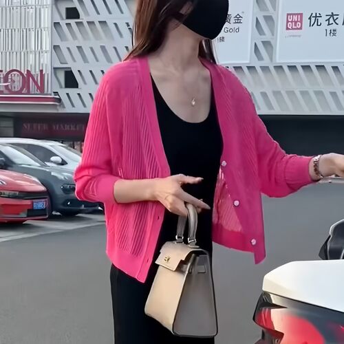 薄款冰丝防晒针织开衫女夏季