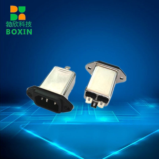 电源滤波器品字插座带螺丝孔120-C01电源插座滤波器全铜