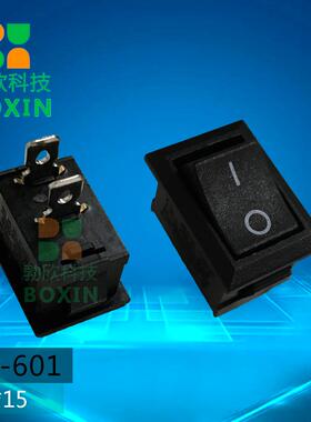 供应船型开关 LECI电源开关 两脚两档21*15黑色开关6A rs601