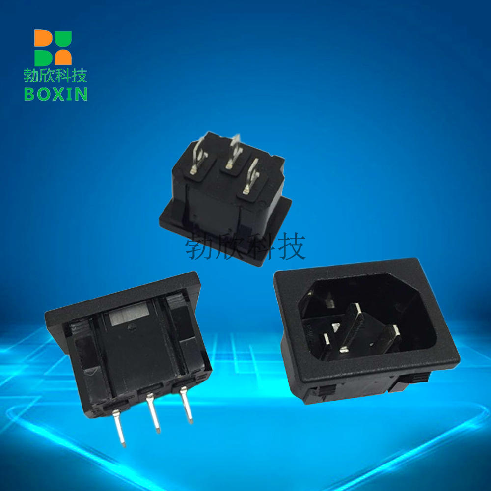 AC电源插座 工业插座 四夹品字插座 接线座 SS-120 公头插