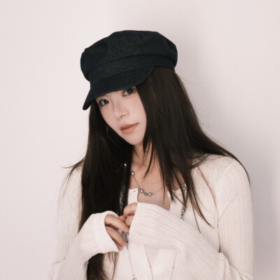 牛仔遮阳报童帽女2025新款夏天小众八角帽防晒平顶帽子