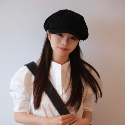 棉麻报童帽女夏季复古小众设计港风麻布吸汗透气遮阳可折叠文艺帽