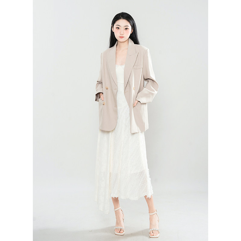 时尚休闲设计感西装外套吊带连衣裙套装通勤两件套女2025春季爆款