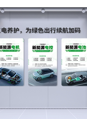 新能源汽车三电系统养护知识海报维修店宣传广告海报墙面挂图