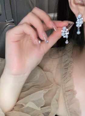 法式复古气质珍珠耳环