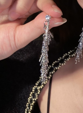 麦穗流苏耳钉女轻奢高级感气质秋冬耳环小众设计感时尚百搭耳饰潮