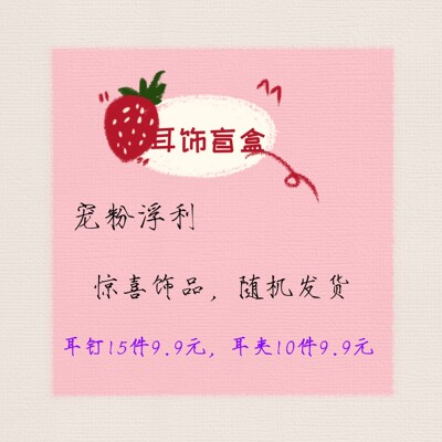 清仓福袋盲盒饰品小众冷淡风耳环2026年新款潮耳饰合集耳夹无耳洞