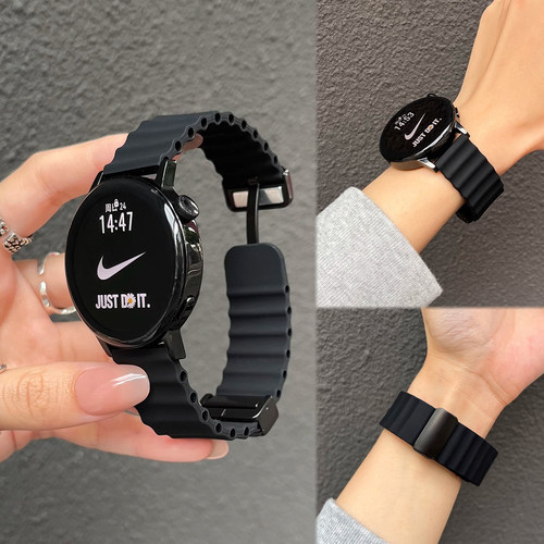 高级运动海洋硅胶磁吸表带适用华为GT5Watch5GT4GT3Progt21Fit4/3