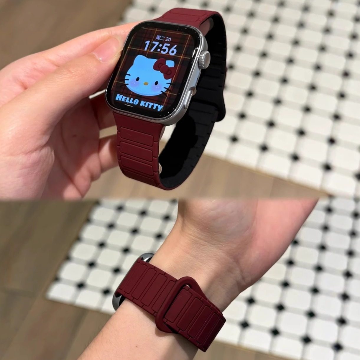 适用华为FIT5新款Fit4一体扣硅胶三株磁吸表带watchFit4Pro高级感