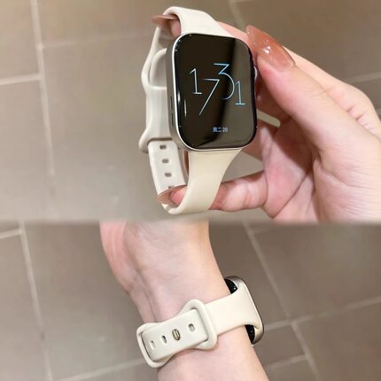 适用华为FIT5新款Fit3小蛮腰细款液态硅胶表带watchFit4Pro高级感
