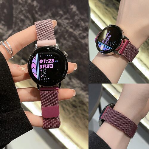 新款米兰金属磁吸表带适用华为GT6手表Watch5gt4gt32gt5男女FIT54