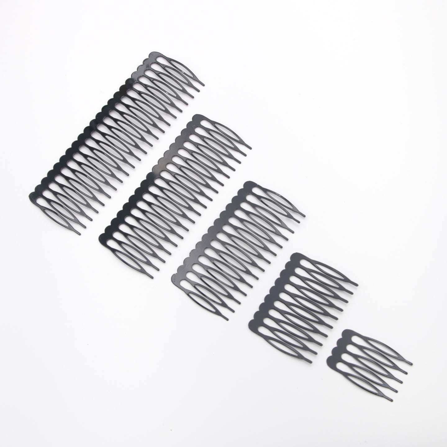 黑色新娘头饰发梳发叉皇冠小发梳diy配件发箍头饰材料插梳发饰品