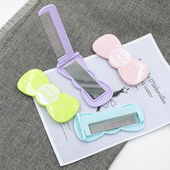 梳子小巧便携梳子镜子套装 小清新学生宿舍女孩小梳子 随身小号时尚