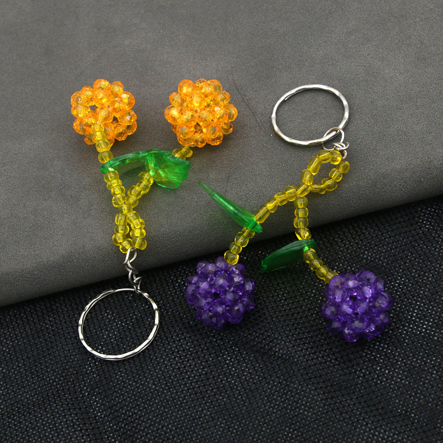 手工编织樱桃串珠成品手机挂件礼品时尚可爱包包饰品钥匙小挂饰品,节庆用品/礼品,钥匙链,淘宝优惠券,粉丝福利购,淘宝优惠卷