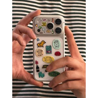 小狗手机贴纸后壳小图案适用于苹果17镜头贴diy平板装饰贴不留胶
