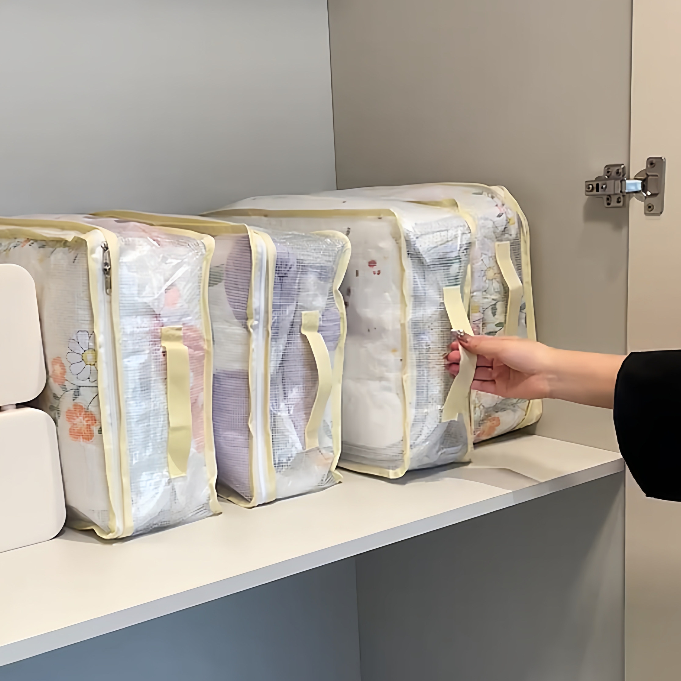 四件套专用收纳袋透明防尘防潮多功能家用衣柜衣物整理收纳手提包,收纳整理,衣物收纳袋,淘宝优惠券,粉丝福利购,淘宝优惠卷