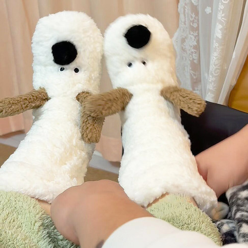 地板袜成人冬加厚加绒室内防滑隔凉珊瑚绒多巴胺毛绒袜子睡眠袜女