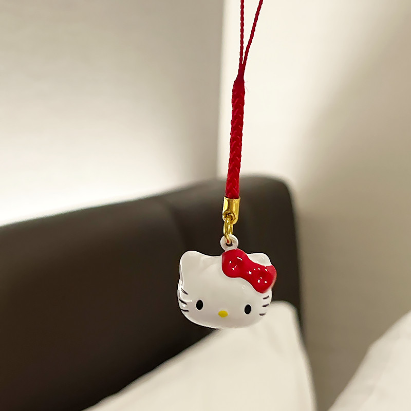 hellokitty凯蒂猫挂件水音铃铛可爱精致书包手机链钥匙扣装饰礼物
