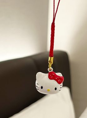 hellokitty凯蒂猫挂件水音铃铛可爱精致书包手机链钥匙扣装饰礼物