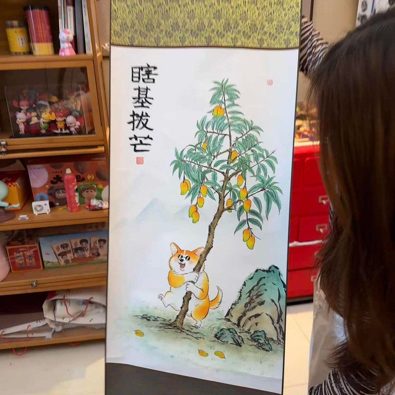 瞎基拔芒画谐音梗壁画个性趣味装饰画搞笑创意挂画送朋友恶搞礼物