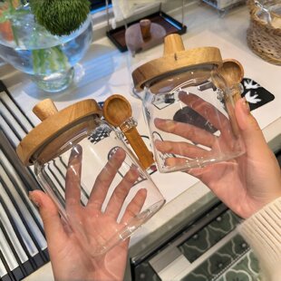 食品级玻璃密封罐咖啡豆茶叶玻璃储物高硼硅干果防潮带盖大口径