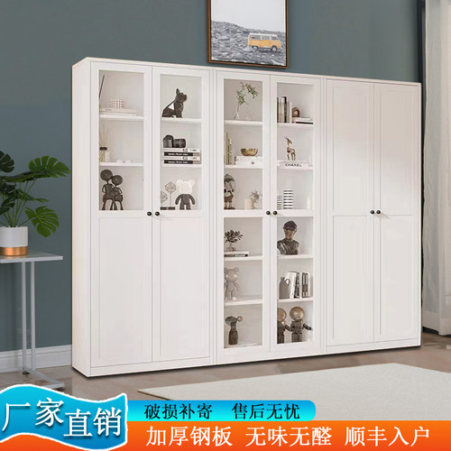 白色钢制书柜餐边柜无甲醛无气味