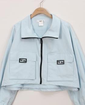 朵以2024春装新款时尚休闲百搭短款工装外套宽松上衣女39DC447003