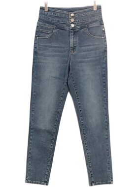 2022朵以专柜同款春装修身显瘦时尚高腰牛仔裤铅笔裤37DC227070