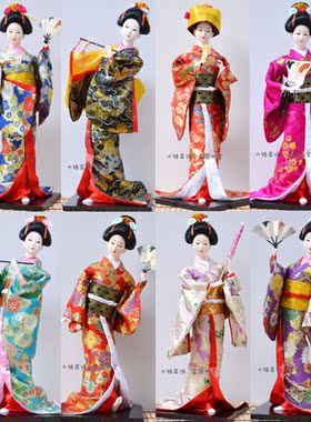 艺妓人形日式风礼品餐厅和服娃娃