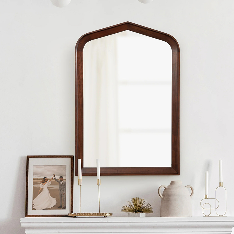 美式复古浴室镜壁挂卫生间洗漱台镜子客厅玄关装饰镜卧室化妆台镜