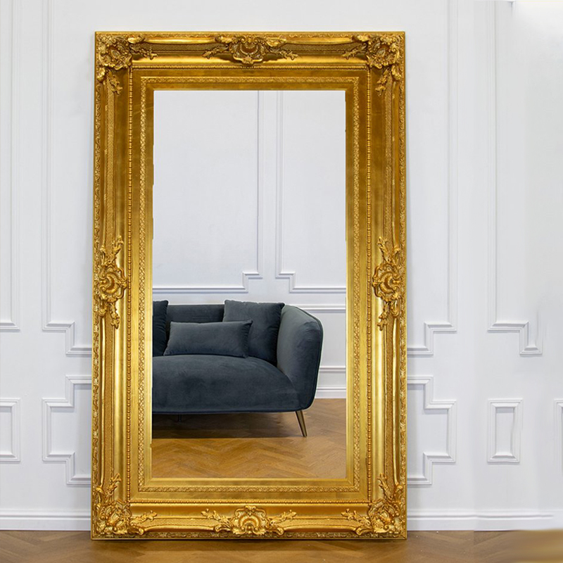欧式家用穿衣镜落地镜试衣镜子全身客厅少女简约卧室欧式家用复古