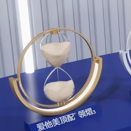 亚克力不锈钢可移动翻转沙漏摆件