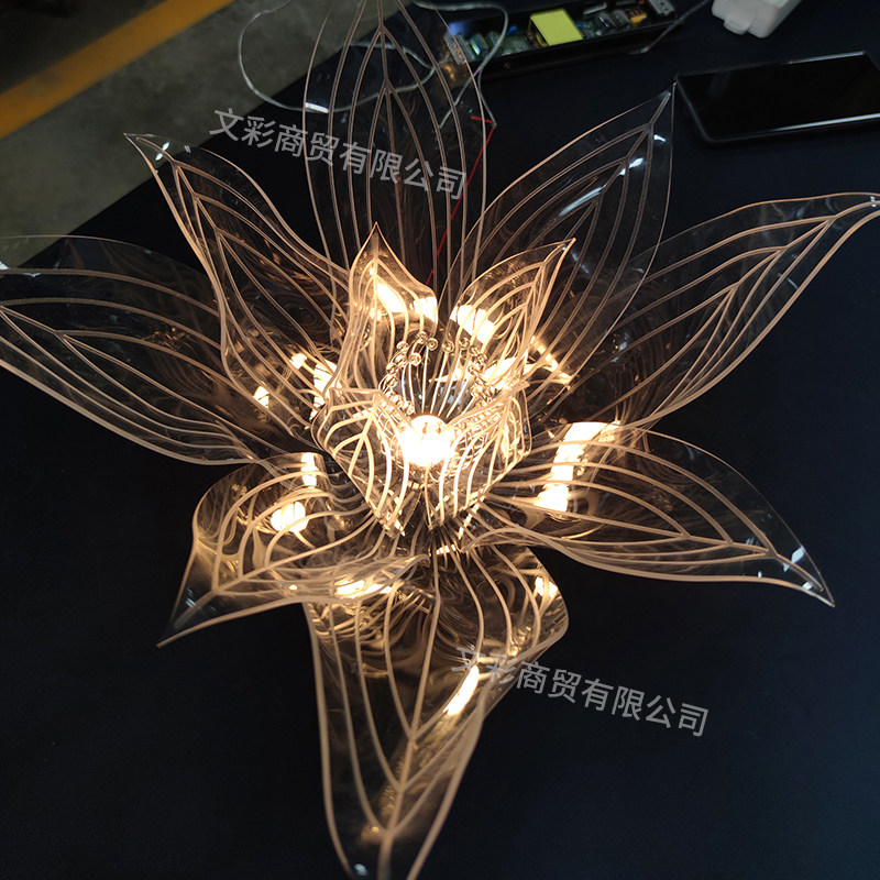 公园景区LED发光路引灯手工亚克力花瓣装饰美陈花朵橱窗设计道具,基础建材,亚克力板,淘宝优惠券,粉丝福利购,淘宝优惠卷