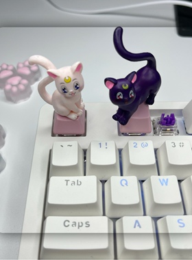 个性卡通猫咪DIY键帽立体R4 ESC 十字轴可爱游戏机械键盘键帽