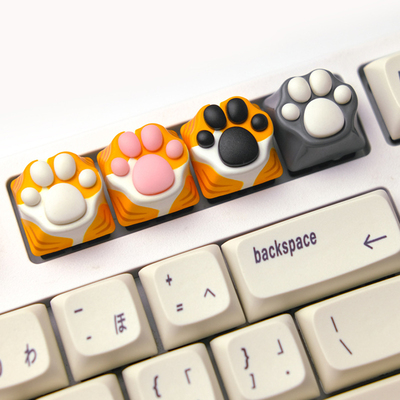 金属猫爪键帽树脂个性机械