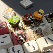 创意迷你心形饼干键帽D Y通用情侣礼物十字轴游戏机械键盘键帽